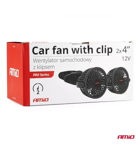 Automobilinis ventiliatorius su spaustuku 2x4" 12V