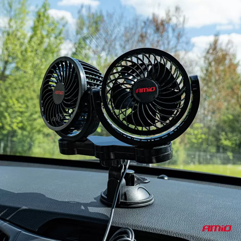 Automobilinis ventiliatorius su siurbtuku 2x4" 12V