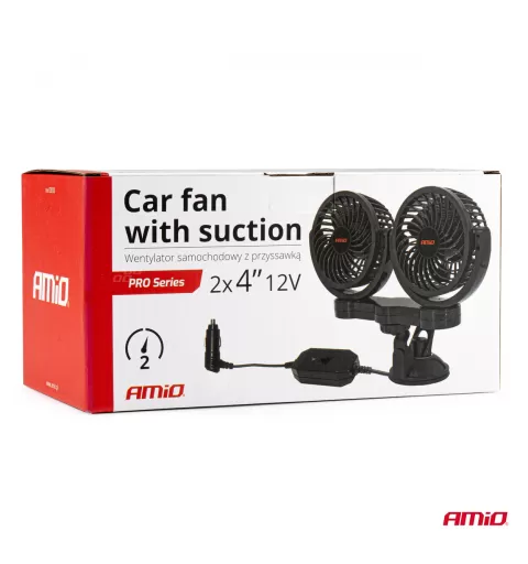 Automobilinis ventiliatorius su siurbtuku 2x4" 12V