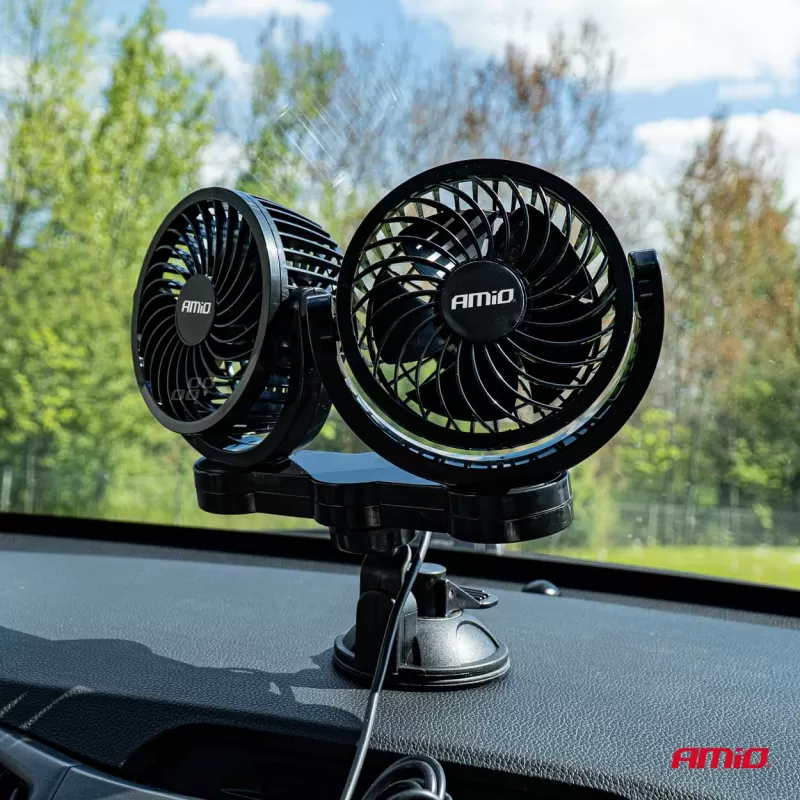 Automobilinis ventiliatorius su siurbtuku 2x4" 24V