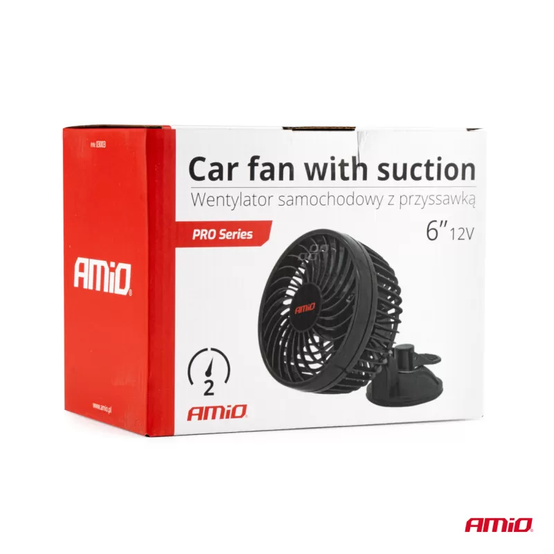 Automobilinis ventiliatorius su siurbtuku 6" 12V