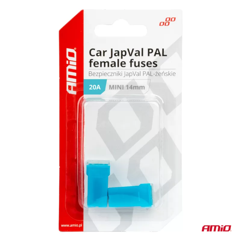 Automobilio JapVal PAL moteriško tipo saugikliai 20A AMIO-03435