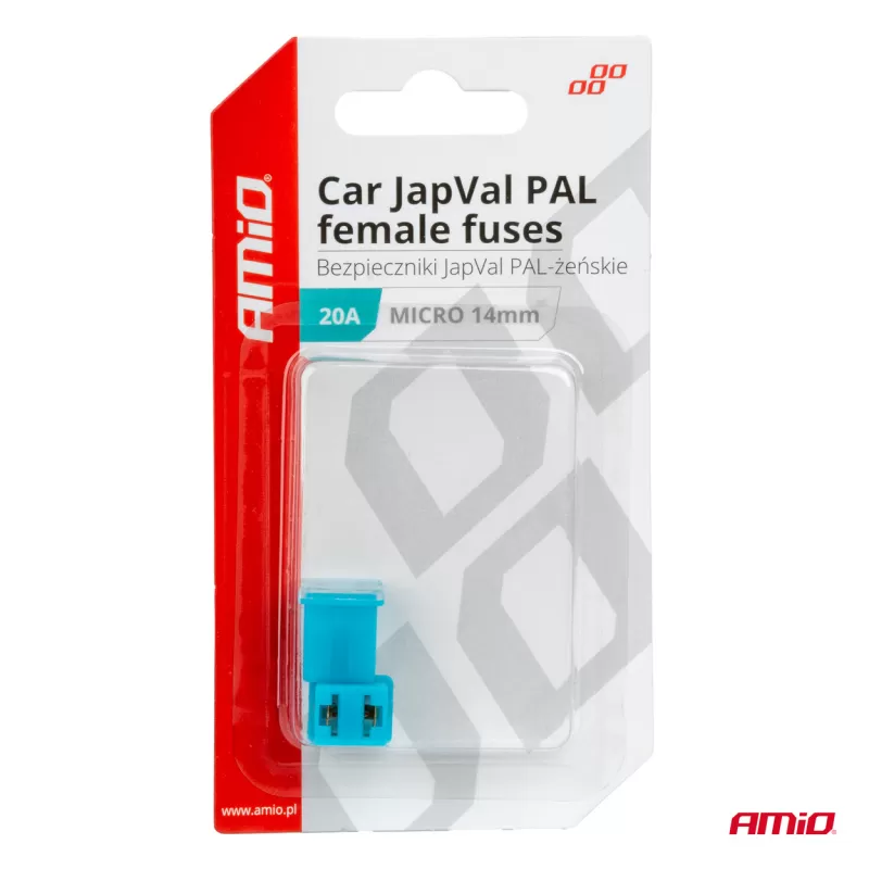 Automobilio JapVal PAL moteriško tipo saugikliai 20A AMIO-03451