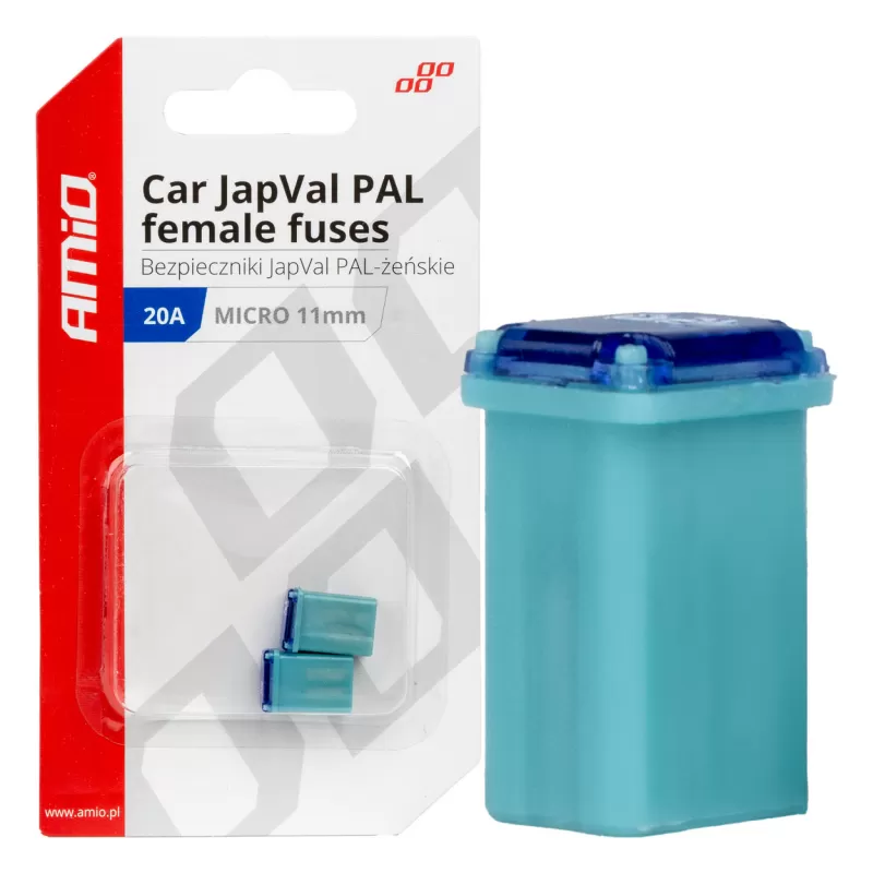 Automobilio JapVal PAL moteriško tipo saugikliai 20A AMIO-03458