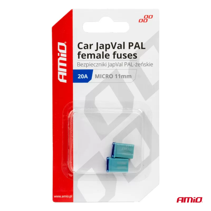 Automobilio JapVal PAL moteriško tipo saugikliai 20A AMIO-03458