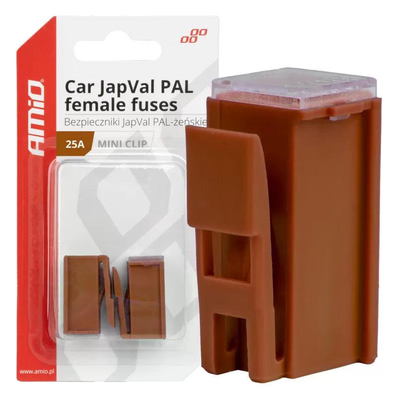 Automobilio JapVal PAL moteriško tipo saugikliai 25A AMIO-03412