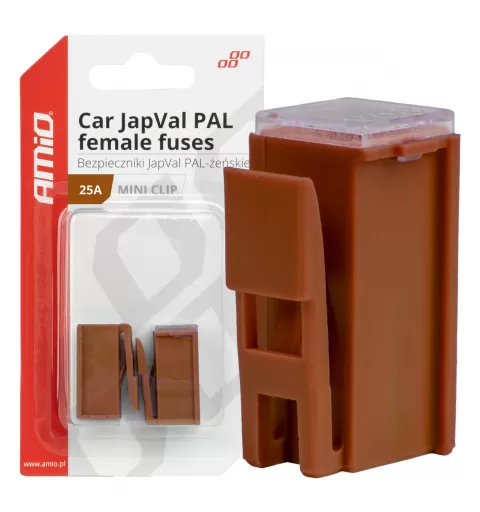 Automobilio JapVal PAL moteriško tipo saugikliai 25A AMIO-03412