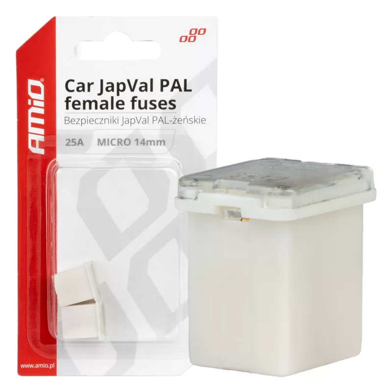Automobilio JapVal PAL moteriško tipo saugikliai 25A AMIO-03452