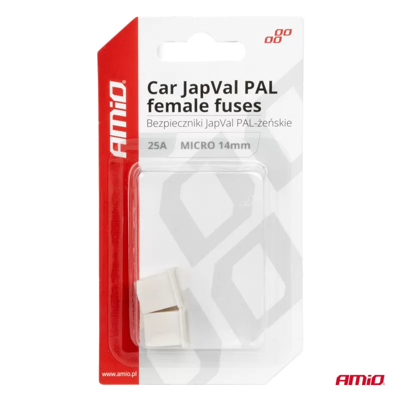 Automobilio JapVal PAL moteriško tipo saugikliai 25A AMIO-03452
