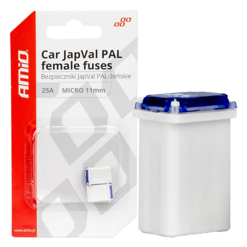 Automobilio JapVal PAL moteriško tipo saugikliai 25A AMIO-03459