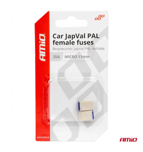 Automobilio JapVal PAL moteriško tipo saugikliai 25A AMIO-03459