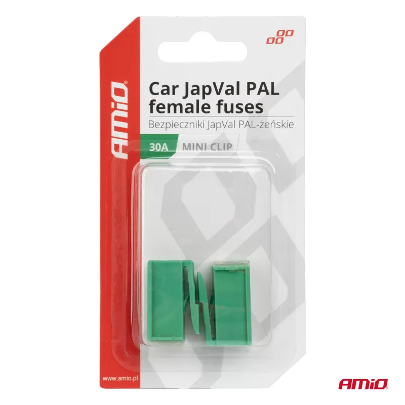 Automobilio JapVal PAL moteriško tipo saugikliai 30A AMIO-03413