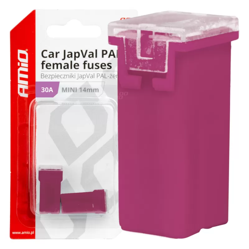 Automobilio JapVal PAL moteriško tipo saugikliai 30A AMIO-03437