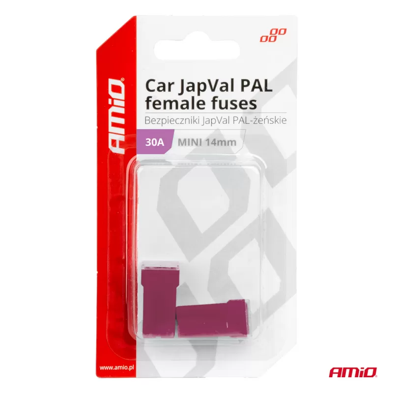 Automobilio JapVal PAL moteriško tipo saugikliai 30A AMIO-03437