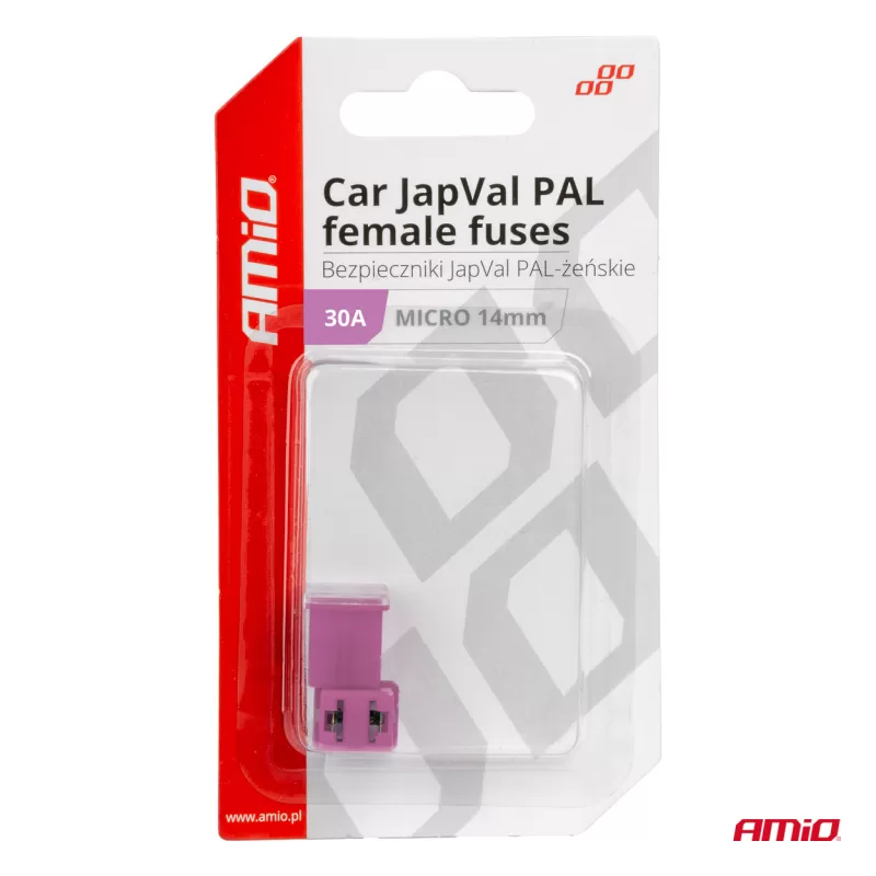 Automobilio JapVal PAL moteriško tipo saugikliai 30A AMIO-03453