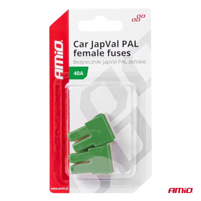 Automobilio JapVal PAL moteriško tipo saugikliai 40A AMIO-03390