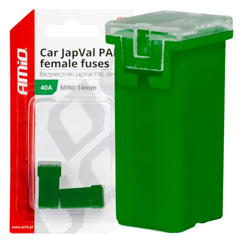 Automobilio JapVal PAL moteriško tipo saugikliai 40A AMIO-03438