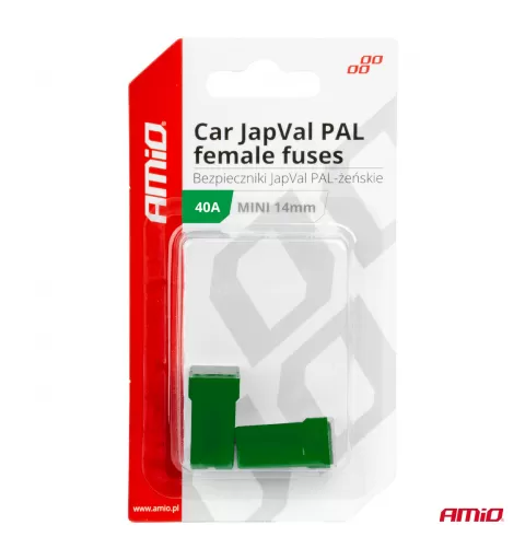 Automobilio JapVal PAL moteriško tipo saugikliai 40A AMIO-03438