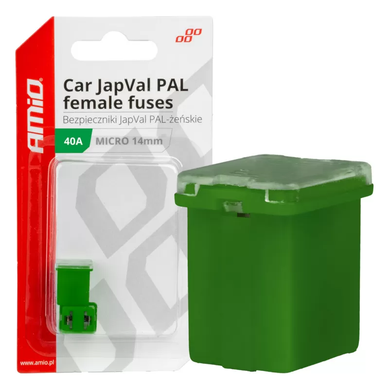 Automobilio JapVal PAL moteriško tipo saugikliai 40A AMIO-03454