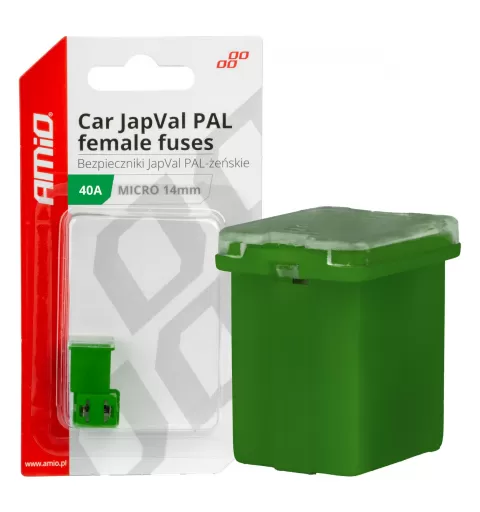 Automobilio JapVal PAL moteriško tipo saugikliai 40A AMIO-03454