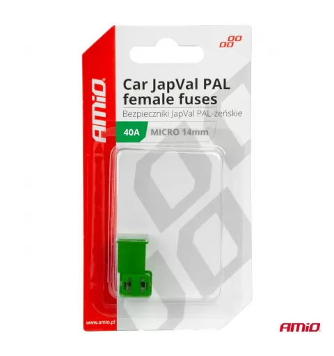 Automobilio JapVal PAL moteriško tipo saugikliai 40A AMIO-03454