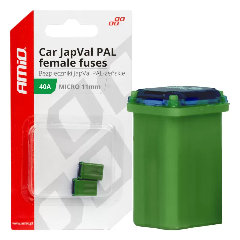 Automobilio JapVal PAL moteriško tipo saugikliai 40A AMIO-03461