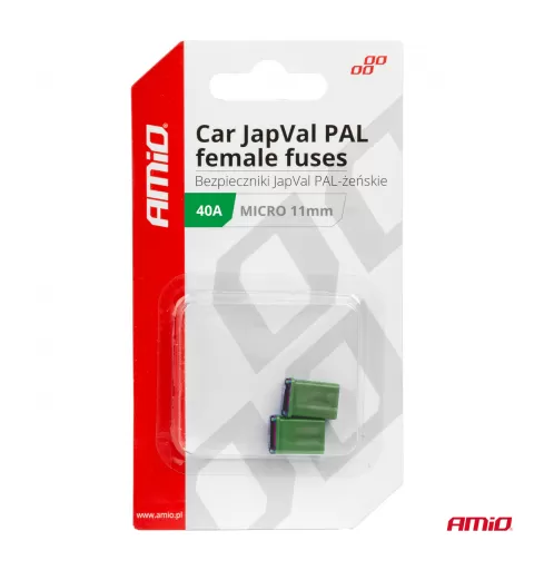 Automobilio JapVal PAL moteriško tipo saugikliai 40A AMIO-03461