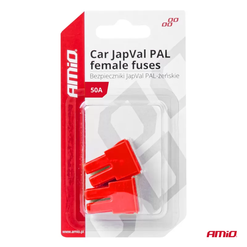 Automobilio JapVal PAL moteriško tipo saugikliai 50A AMIO-03391