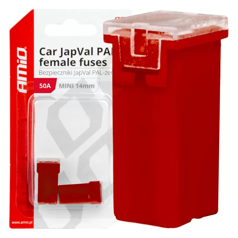 Automobilio JapVal PAL moteriško tipo saugikliai 50A AMIO-03439