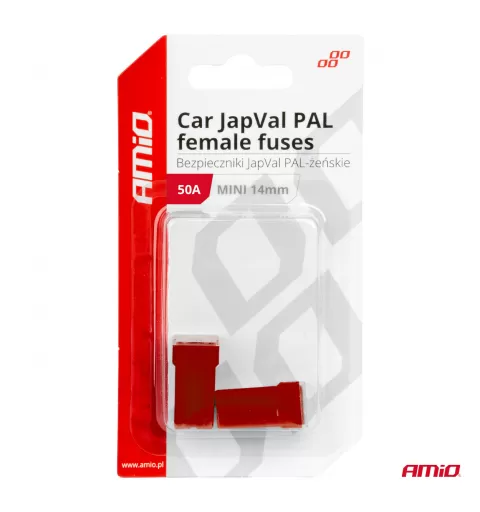 Automobilio JapVal PAL moteriško tipo saugikliai 50A AMIO-03439