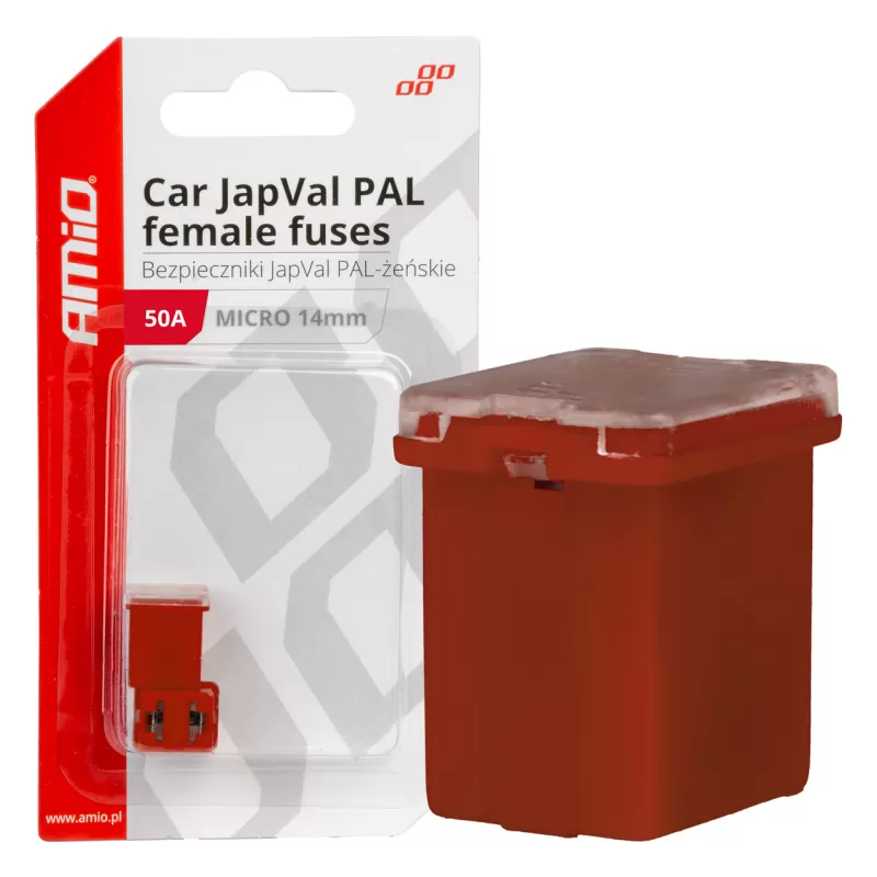 Automobilio JapVal PAL moteriško tipo saugikliai 50A AMIO-03455