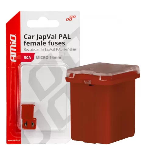 Automobilio JapVal PAL moteriško tipo saugikliai 50A AMIO-03455