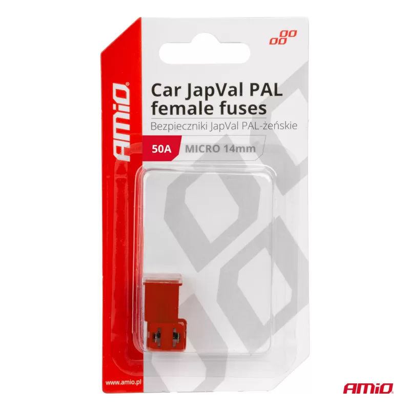 Automobilio JapVal PAL moteriško tipo saugikliai 50A AMIO-03455