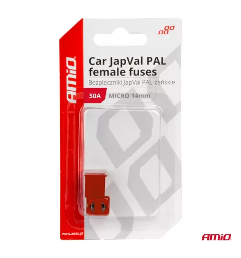 Automobilio JapVal PAL moteriško tipo saugikliai 50A AMIO-03455