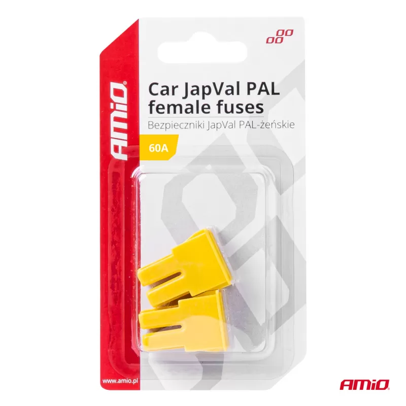 Automobilio JapVal PAL moteriško tipo saugikliai 60A AMIO-03392
