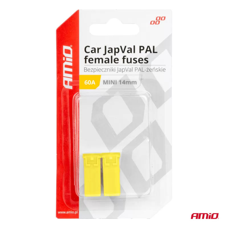 Automobilio JapVal PAL moteriško tipo saugikliai 60A AMIO-03440