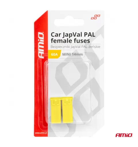 Automobilio JapVal PAL moteriško tipo saugikliai 60A AMIO-03440