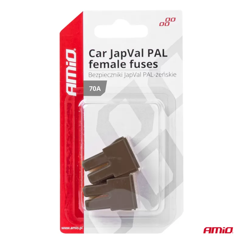 Automobilio JapVal PAL moteriško tipo saugikliai 70A AMIO-03393