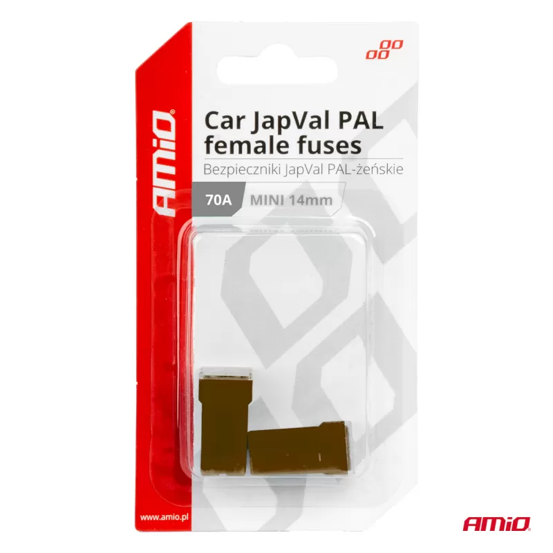 Automobilio JapVal PAL moteriško tipo saugikliai 70A AMIO-03441