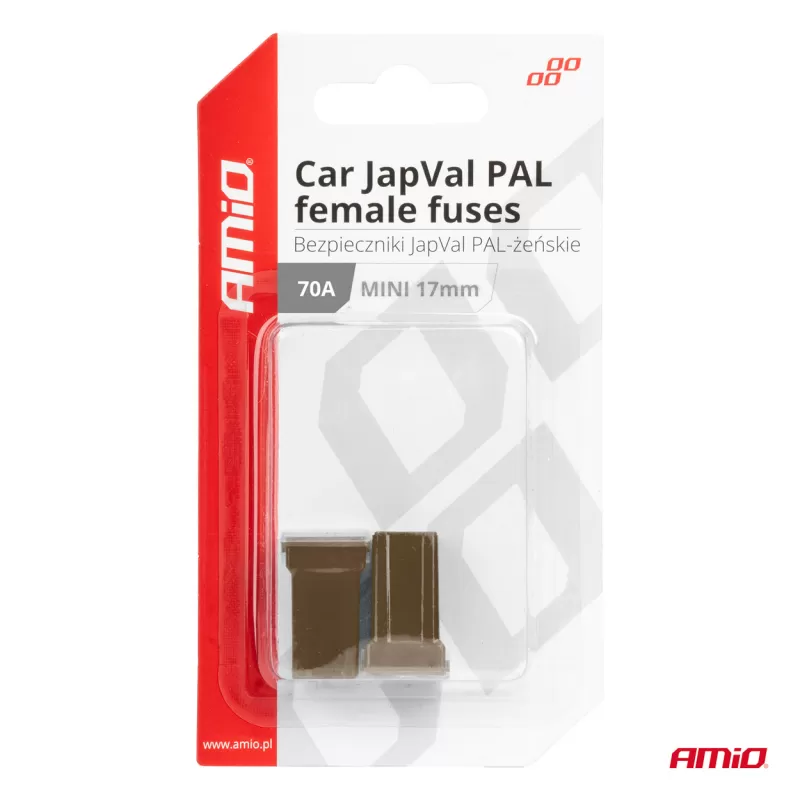 Automobilio JapVal PAL moteriško tipo saugikliai 70A AMIO-03448