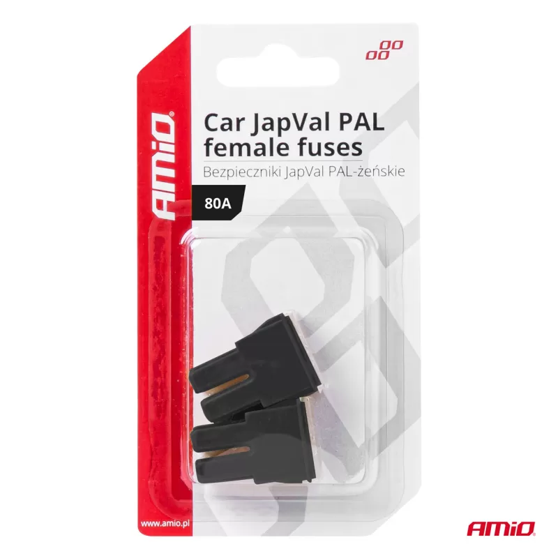 Automobilio JapVal PAL moteriško tipo saugikliai 80A AMIO-03394
