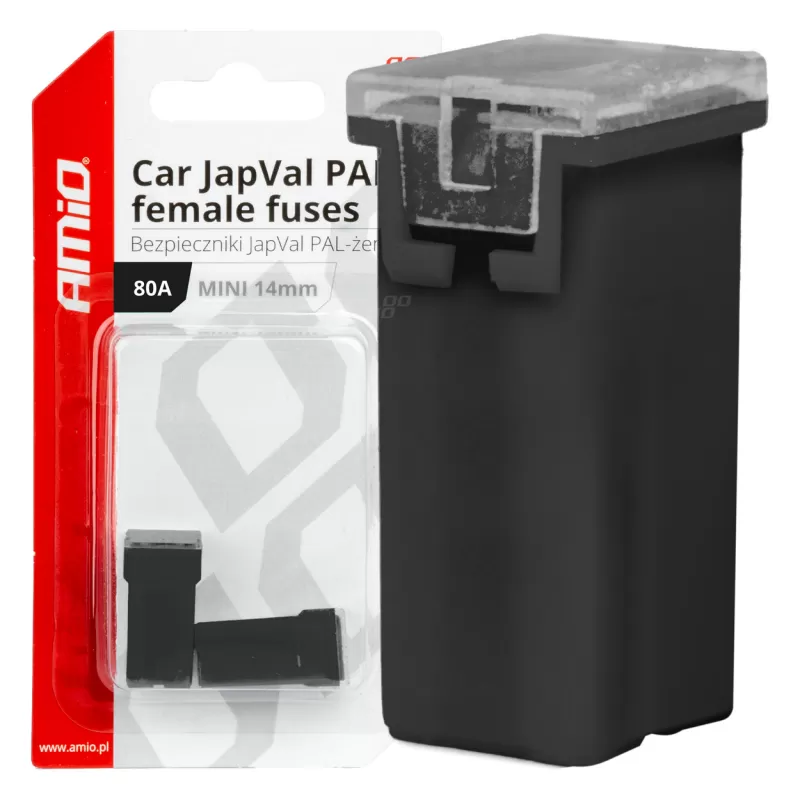 Automobilio JapVal PAL moteriško tipo saugikliai 80A AMIO-03442