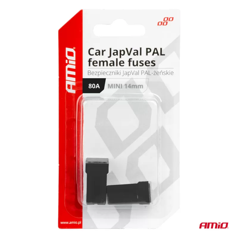 Automobilio JapVal PAL moteriško tipo saugikliai 80A AMIO-03442