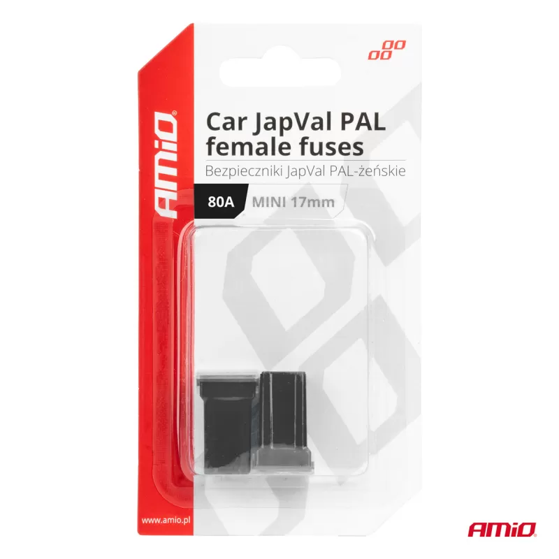 Automobilio JapVal PAL moteriško tipo saugikliai 80A AMIO-03449