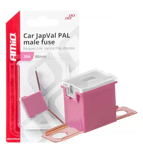 Automobilio JapVal PAL vyriško tipo saugikliai 48mm 30A AMIO-03418