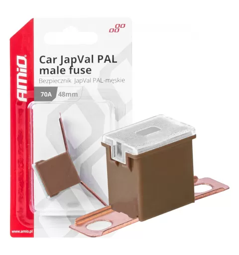 Automobilio JapVal PAL vyriško tipo saugikliai 48mm 70A AMIO-03422