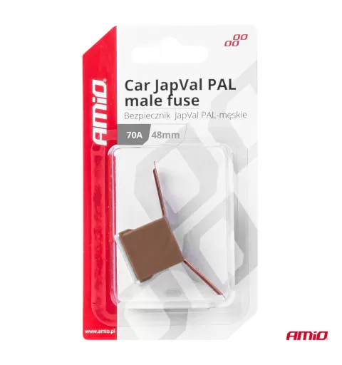 Automobilio JapVal PAL vyriško tipo saugikliai 48mm 70A AMIO-03422