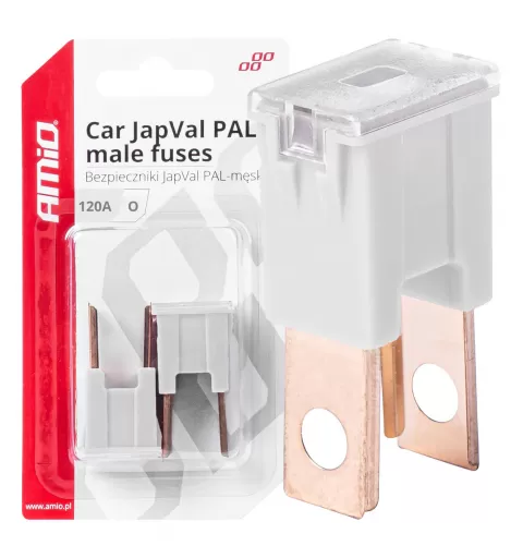 Automobilio JapVal PAL vyriško tipo O formos saugikliai 120A AMIO-03404