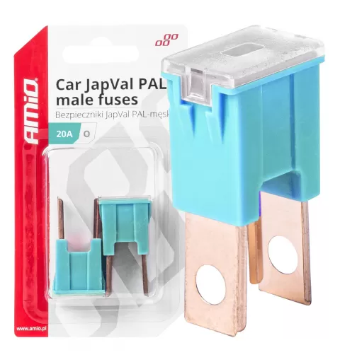 Automobilio JapVal PAL vyriško tipo O formos saugikliai 20A AMIO-03396