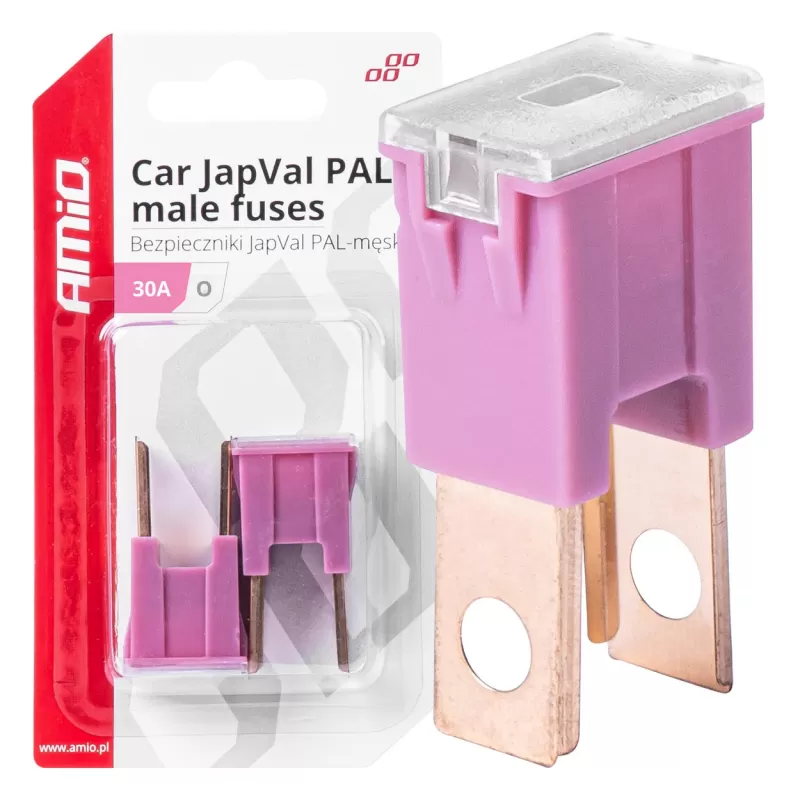 Automobilio JapVal PAL vyriško tipo O formos saugikliai 30A AMIO-03397
